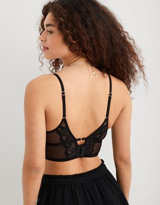 Aerie Hibiscus Lace Padded Longline Bralette