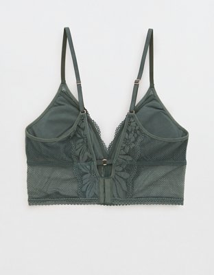 Aerie Hibiscus Lace Padded Longline Bralette