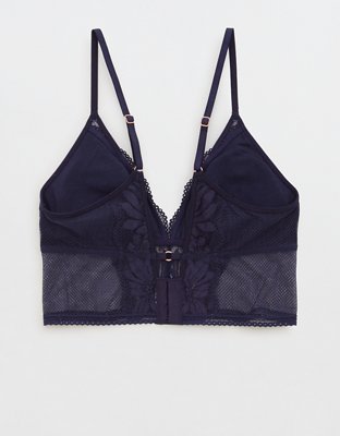 Aerie Hibiscus Lace Padded Longline Bralette