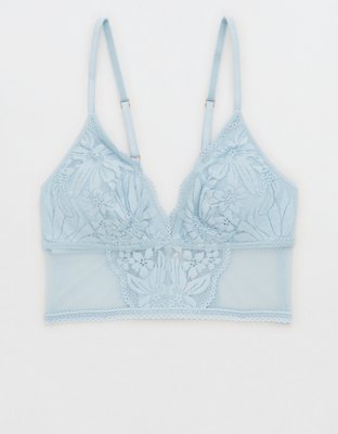 aerie, Intimates & Sleepwear, Aerie Turquoise Light Blue Lace Bralette  Size Xs