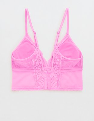 Aerie Hibiscus Lace Padded Longline Bralette