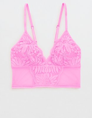 Aerie Hibiscus Lace Padded Longline Bralette