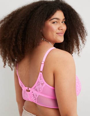 Aerie Hibiscus Lace Padded Longline Bralette