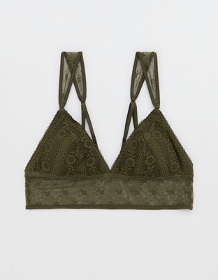 Aerie Show Off Winter Express Lace Corset Bra Top