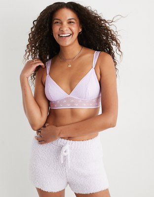 Aerie Palm Lace Plunge Padded Bralette, ICYMI, Aerie Is Taking 40% Off  Loungewear, and These 26 Deals Can't Be Ignored