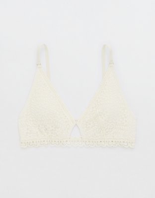 Shop Show Off Daisy Lace Padded Plunge Bralette online