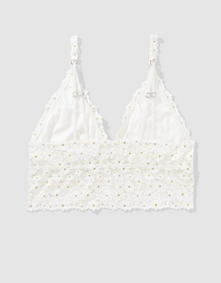 Show Off Bralette con Escote Profundo, Relleno y Encaje Daisy