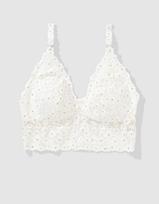 Show Off Bralette con Escote Profundo, Relleno y Encaje Daisy