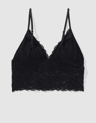 Show Off Eyelash Lace Padded Push Up Triangle Bralette