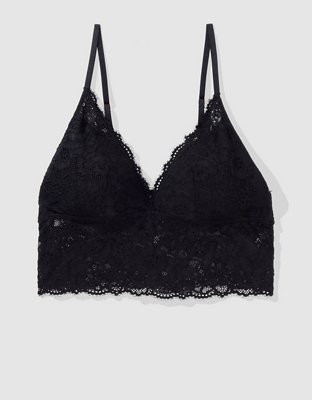 Show Off Eyelash Lace Padded Push Up Triangle Bralette