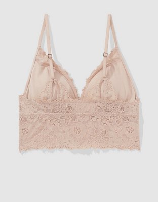 Show Off Eyelash Lace Padded Push Up Triangle Bralette