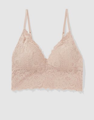 Show Off Eyelash Lace Padded Push Up Triangle Bralette