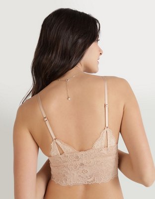 Show Off Eyelash Lace Padded Push Up Triangle Bralette