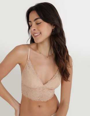 Show Off Eyelash Lace Padded Push Up Triangle Bralette