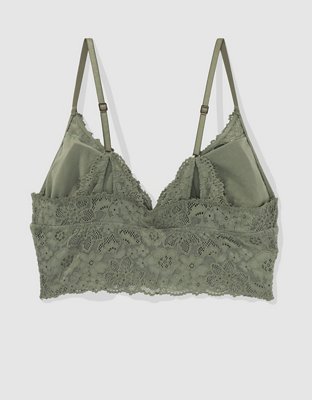 Show Off Eyelash Lace Padded Push Up Triangle Bralette