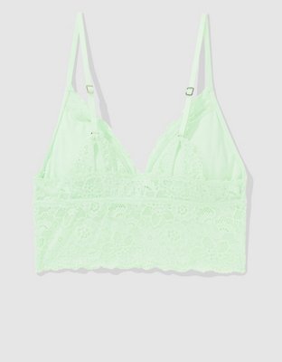 Show Off Eyelash Lace Padded Push Up Triangle Bralette