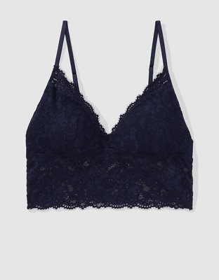 Show Off Eyelash Lace Padded Push Up Triangle Bralette