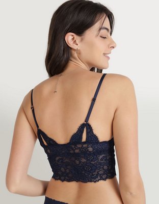 Show Off Eyelash Lace Padded Push Up Triangle Bralette