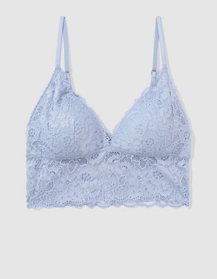 Show Off Eyelash Lace Padded Push Up Triangle Bralette