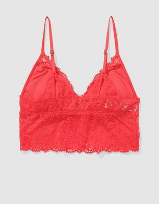 Show Off Eyelash Lace Padded Push Up Triangle Bralette