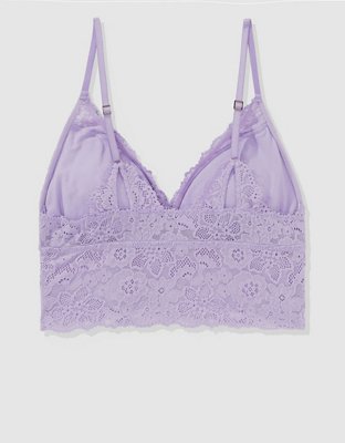 Show Off Eyelash Lace Padded Push Up Triangle Bralette