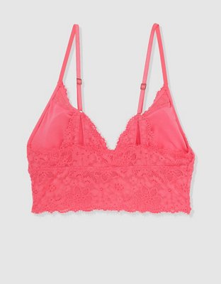 Show Off Eyelash Lace Padded Push Up Triangle Bralette