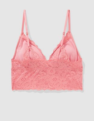 Show Off Eyelash Lace Padded Push Up Triangle Bralette