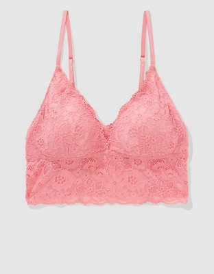 Show Off Eyelash Lace Padded Push Up Triangle Bralette