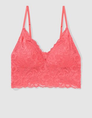 Show Off Eyelash Lace Padded Push Up Triangle Bralette