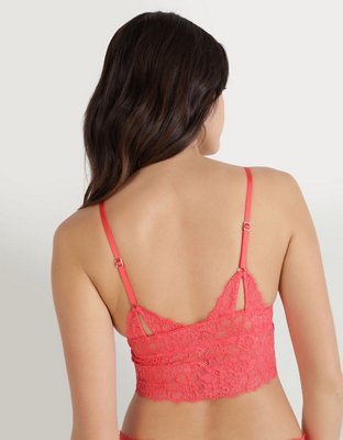 Show Off Eyelash Lace Padded Push Up Triangle Bralette