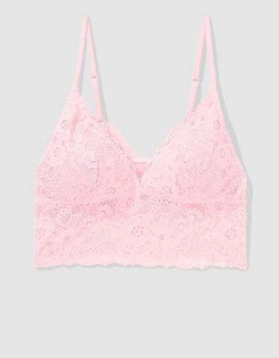 Show Off Eyelash Lace Padded Push Up Triangle Bralette