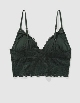 Show Off Eyelash Lace Padded Push Up Triangle Bralette