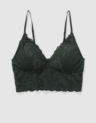 Show Off Eyelash Lace Padded Push Up Triangle Bralette