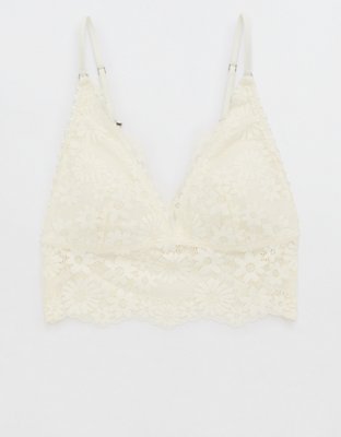 Aerie Eyelash Lace Plunge Bralette Honey Color Size Small - $38 - From  Lisette