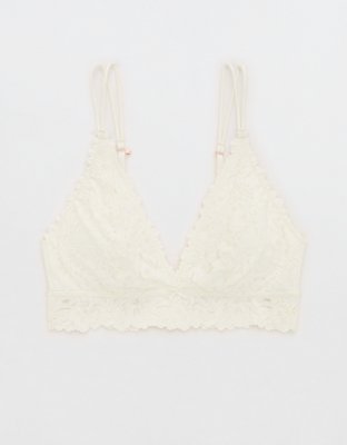 Show Off Rosey Lace Padded Plunge Bralette | Aerie