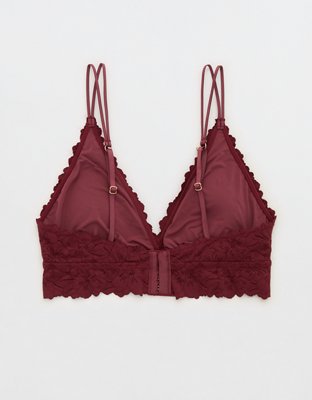 Show Off Rosey Lace Padded Plunge Bralette