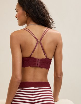 Show Off Rosey Lace Padded Plunge Bralette