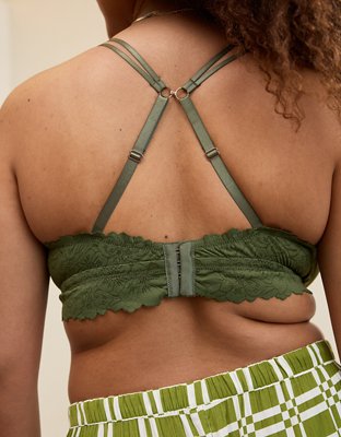 Show Off Rosey Lace Padded Plunge Bralette