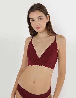 Show Off Rosey Lace Padded Plunge Bralette