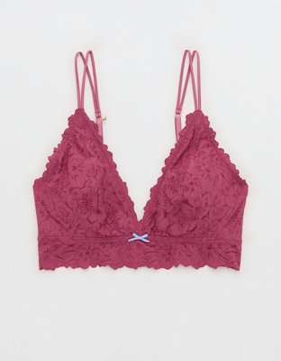 Show Off Rosey Lace Padded Plunge Bralette