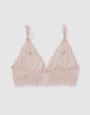 Show Off Bralette con Escote Profundo, Relleno y Encaje Rosey