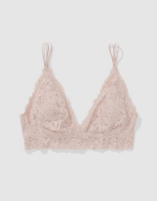 Show Off Bralette con Escote Profundo, Relleno y Encaje Rosey
