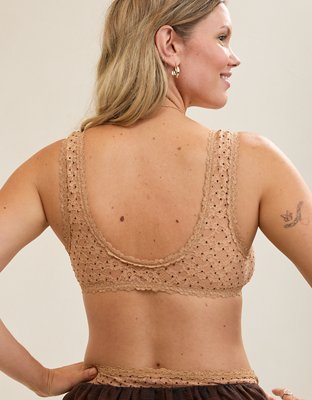 Show Off Flocked Vintage Lace Plunge Bralette