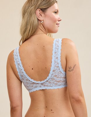 Show Off Flocked Vintage Lace Plunge Bralette