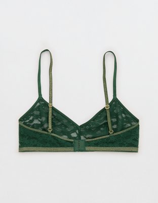 Soutien-gorge léger triangulaire en dentelle rétro brillant Plein la vue