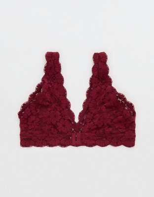 Show Off Chenille Lace Padded Plunge Bralette