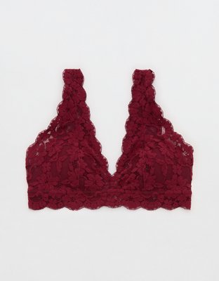 Show Off Chenille Lace Padded Plunge Bralette