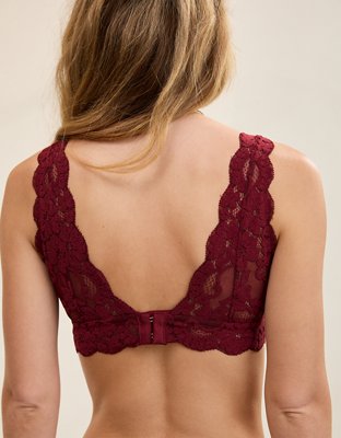 Show Off Chenille Lace Padded Plunge Bralette