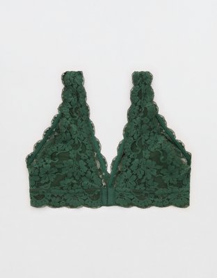 Show Off Chenille Lace Padded Plunge Bralette