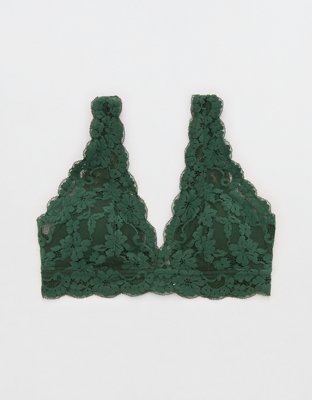 Show Off Chenille Lace Padded Plunge Bralette